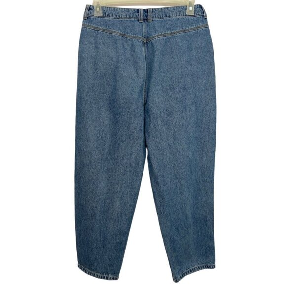 Vintage FOREVER 21 Yoked Mom Jeans Cropped Size 31W Tapered 3 Button 80's-90's - Picture 2 of 16